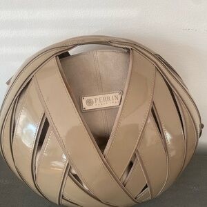 Perrin Paris Le Panier Ball Bag Nude Patent Leather